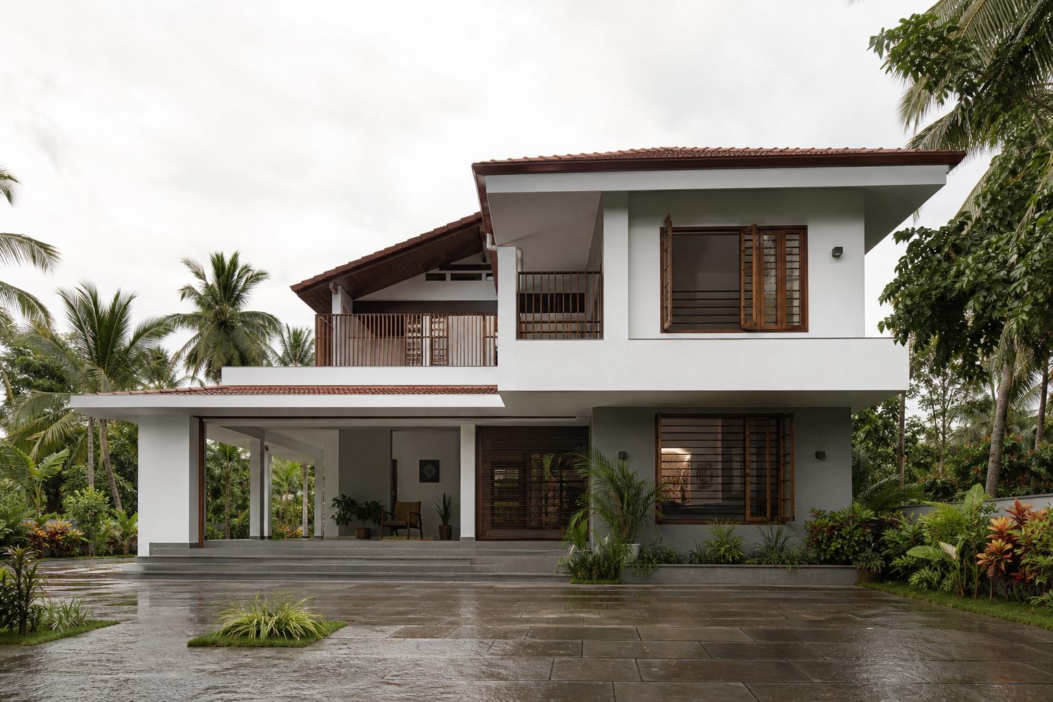 Completed contemporary coastal home